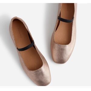 Madewell Greta Ballet Flats Mary Jane- Rose gold